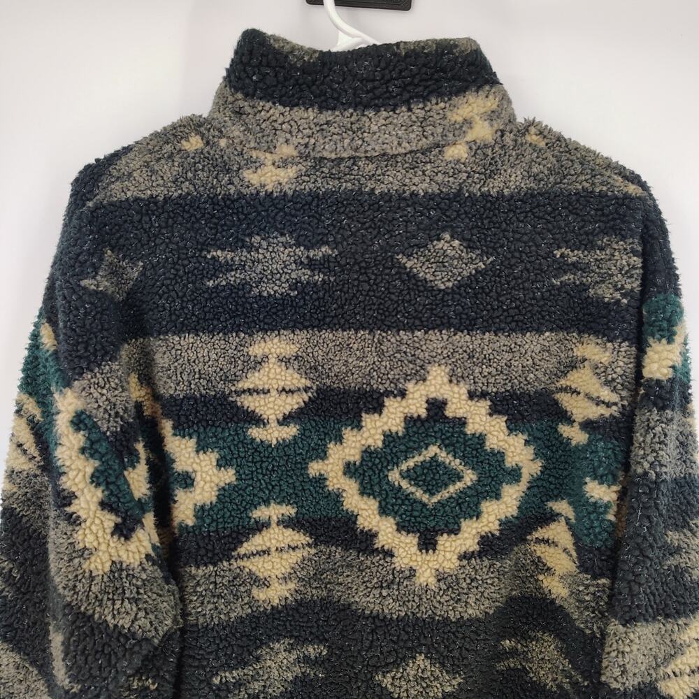 Vintage Polo Ralph Lauren Sweater Aztec Southwestern Sherpa Fleece Pullover L - Picture 11 of 12